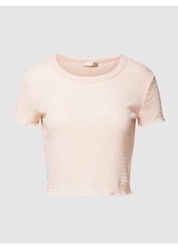 T-shirt krótki z marszczonymi detalami model ‘SMOKED’ ze sklepu Peek&Cloppenburg  w kategorii Bluzki damskie - zdjęcie 167795293