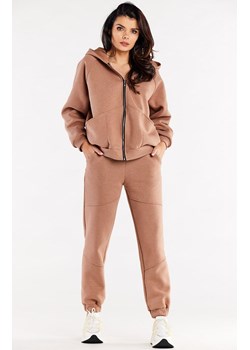 Luźne spodnie dresowe beżowe M325, Kolor beżowy, Rozmiar L, Infinite You ze sklepu Primodo w kategorii Spodnie damskie - zdjęcie 167799552