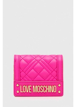 Love Moschino portfel damski kolor różowy ze sklepu ANSWEAR.com w kategorii Portfele damskie - zdjęcie 167801030