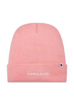 Czapka Tommy Jeans Tjw Linear Logo Beanie AW0AW15843 Ballet Pink THA ze sklepu eobuwie.pl w kategorii Czapki zimowe damskie - zdjęcie 167801462