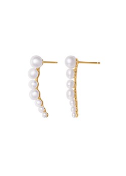 Kolczyki srebrne pozłacane z perłami - Pearls ze sklepu YES.pl w kategorii Kolczyki - zdjęcie 167803132