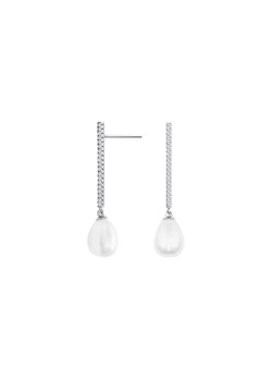 Kolczyki srebrne z perłami i cyrkoniami - Pearls of Sky ze sklepu YES.pl w kategorii Kolczyki - zdjęcie 167803182