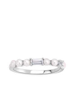 Pierścionek srebrny z perłami i cyrkoniami - Pearls of Sky ze sklepu YES.pl w kategorii Pierścionki - zdjęcie 167804150
