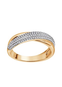 Pierścionek z dwukolorowego złota z diamentami ze sklepu YES.pl w kategorii Pierścionki - zdjęcie 167804360