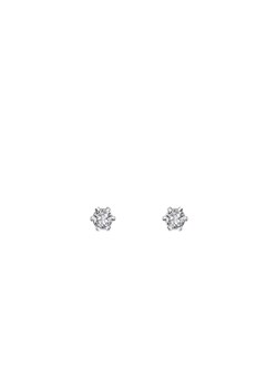 Kolczyki z dwukolorowego złota z diamentami - Stella ze sklepu YES.pl w kategorii Kolczyki - zdjęcie 167804752