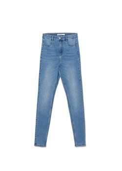Cropp - Niebieskie jeansy skinny - niebieski ze sklepu Cropp w kategorii Jeansy damskie - zdjęcie 167807502