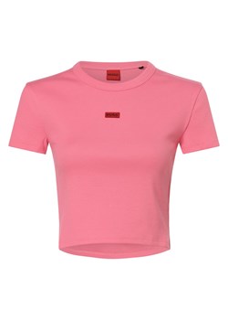 HUGO Koszulka damska - Deluisa_1 Kobiety Bawełna różowy jednolity ze sklepu vangraaf w kategorii Bluzki damskie - zdjęcie 167807741