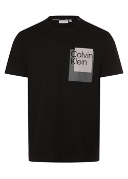Calvin Klein Koszulka męska Mężczyźni Bawełna czarny jednolity ze sklepu vangraaf w kategorii T-shirty męskie - zdjęcie 167807742