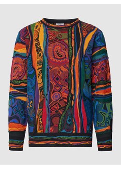 Sweter z dzianiny z fakturowanym wzorem ze sklepu Peek&Cloppenburg  w kategorii Swetry męskie - zdjęcie 167808400