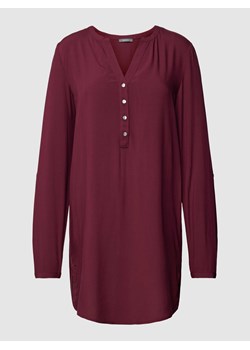 Bluzka długa z czystej wiskozy z krótką listwą guzikową ze sklepu Peek&Cloppenburg  w kategorii Bluzki damskie - zdjęcie 167808550