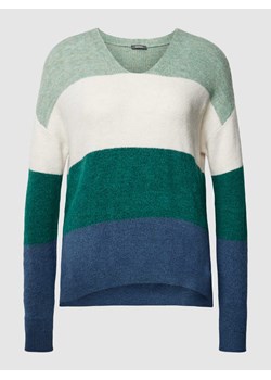 Sweter z dzianiny z blokowymi pasami ze sklepu Peek&Cloppenburg  w kategorii Swetry damskie - zdjęcie 167809193