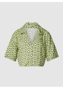 Bluzka krótka z wiskozy ze wzorem na całej powierzchni model ‘JULES’ ze sklepu Peek&Cloppenburg  w kategorii Bluzki damskie - zdjęcie 167809524