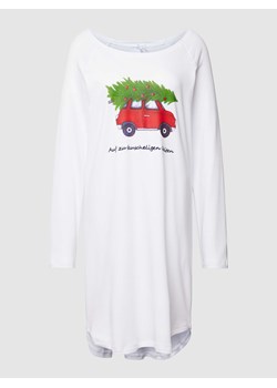 Koszula nocna z okrągłym dekoltem model ‘Kuschelige Zeiten’ ze sklepu Peek&Cloppenburg  w kategorii Koszule nocne - zdjęcie 167810214