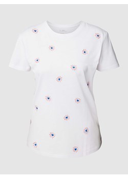 T-shirt z bawełny z wzorem na całej powierzchni ze sklepu Peek&Cloppenburg  w kategorii Bluzki damskie - zdjęcie 167811583
