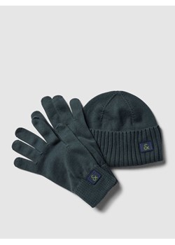 Czapka i rękawiczki w zestawie model ‘FANO’ ze sklepu Peek&Cloppenburg  w kategorii Czapki zimowe męskie - zdjęcie 167812820