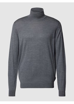 Sweter z wywijanym kołnierzem w jednolitym kolorze ze sklepu Peek&Cloppenburg  w kategorii Swetry męskie - zdjęcie 167812972