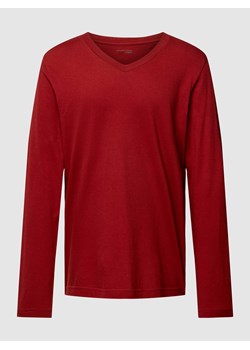 Bluzka z długim rękawem i dekoltem w serek model ‘Mix + Relax’ ze sklepu Peek&Cloppenburg  w kategorii T-shirty męskie - zdjęcie 167813271