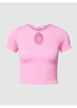 T-shirt krótki z wycięciem model ‘GWEN’ ze sklepu Peek&Cloppenburg  w kategorii Bluzki damskie - zdjęcie 167813510