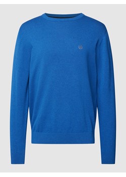 Sweter z dzianiny z wyhaftowanym logo ze sklepu Peek&Cloppenburg  w kategorii Swetry męskie - zdjęcie 167813700