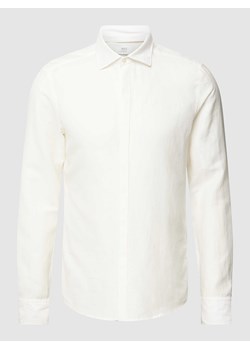Koszula premium o kroju slim fit z dodatkiem lnu premium model ‘Kent’ ze sklepu Peek&Cloppenburg  w kategorii Koszule męskie - zdjęcie 167813782
