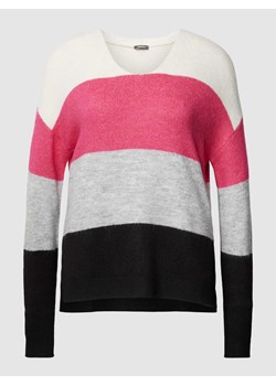 Sweter z dzianiny z blokowymi pasami ze sklepu Peek&Cloppenburg  w kategorii Swetry damskie - zdjęcie 167813961