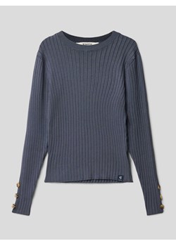 Sweter z dzianiny z mieszanki wiskozy z okrągłym dekoltem ze sklepu Peek&Cloppenburg  w kategorii Swetry dziewczęce - zdjęcie 167814173