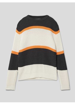 Sweter z dzianiny z blokowymi pasami ze sklepu Peek&Cloppenburg  w kategorii Swetry chłopięce - zdjęcie 167816784