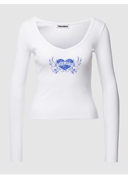 Bluzka w stylu Y2K z długim rękawem i nadrukiem HEART ze sklepu Peek&Cloppenburg  w kategorii Bluzki damskie - zdjęcie 167818213