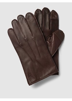 Rękawiczki ze skóry ze sklepu Peek&Cloppenburg  w kategorii Rękawiczki męskie - zdjęcie 167818281