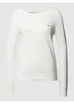 Sweter z dzianiny z wyhaftowanym logo ze sklepu Peek&Cloppenburg  w kategorii Swetry damskie - zdjęcie 167818560