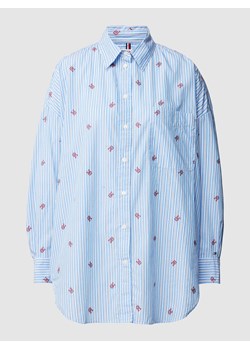 Bluzka koszulowa oversized z wzorem w paski ze sklepu Peek&Cloppenburg  w kategorii Koszule damskie - zdjęcie 167818802