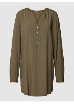 Bluzka długa z czystej wiskozy z krótką listwą guzikową ze sklepu Peek&Cloppenburg  w kategorii Bluzki damskie - zdjęcie 167819984