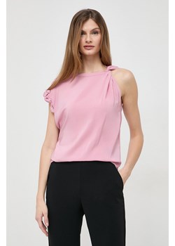 Pinko bluzka damska kolor różowy gładka 103085.A1NI ze sklepu ANSWEAR.com w kategorii Bluzki damskie - zdjęcie 167839411