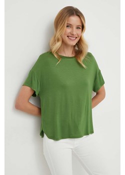 United Colors of Benetton t-shirt damski kolor zielony ze sklepu ANSWEAR.com w kategorii Bluzki damskie - zdjęcie 167839550