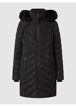 Pikowany płaszcz ze sztucznym futrem ze sklepu Peek&Cloppenburg  w kategorii Płaszcze damskie - zdjęcie 167840342