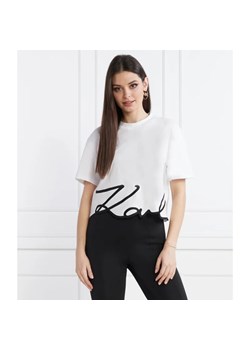 Karl Lagerfeld T-shirt karl logo hem | Cropped Fit ze sklepu Gomez Fashion Store w kategorii Bluzki damskie - zdjęcie 167845983