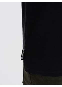 T-shirt męski bawełniany z nadrukiem - czarny V1 OM-TSPT-0162 ze sklepu ombre w kategorii T-shirty męskie - zdjęcie 167846601