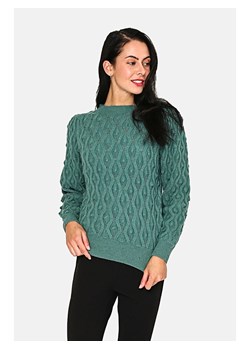 ASSUILI Sweter w kolorze zielonym ze sklepu Limango Polska w kategorii Swetry damskie - zdjęcie 167847423
