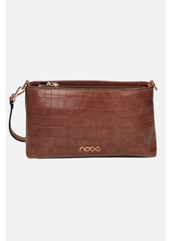 Mała torebka na ramię croco brązowa ze sklepu NOBOBAGS.COM w kategorii Listonoszki - zdjęcie 167849381