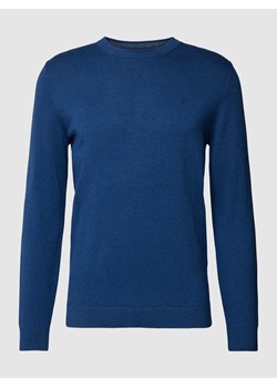 Sweter z dzianiny z wyhaftowanym logo ze sklepu Peek&Cloppenburg  w kategorii Swetry męskie - zdjęcie 167849844