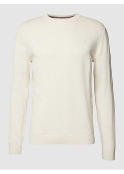 Sweter z dzianiny z wyhaftowanym logo ze sklepu Peek&Cloppenburg  w kategorii Swetry męskie - zdjęcie 167851003