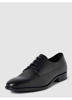 Buty sznurowane ze skóry z wytłoczonym logo model ‘Colby’ ze sklepu Peek&Cloppenburg  w kategorii Buty eleganckie męskie - zdjęcie 167851082