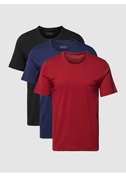 T-shirt z okrągłym prążkowanym dekoltem w zestawie 3 szt. ze sklepu Peek&Cloppenburg  w kategorii Podkoszulki męskie - zdjęcie 167851654