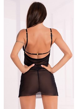 Czarna koszulka nocna i stringi Krolina, Kolor czarny, Rozmiar S/M, LivCo Corsetti Fashion ze sklepu Intymna w kategorii Koszule nocne - zdjęcie 167859423