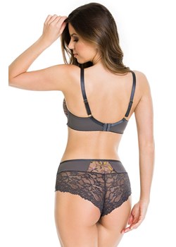 Koronkowe grafitowe figi Sunflower 19163, Kolor grafitowy, Rozmiar 2XL, Mediolano ze sklepu Intymna w kategorii Majtki damskie - zdjęcie 167859693