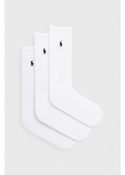 Polo Ralph Lauren skarpetki 3-pack męskie kolor biały ze sklepu ANSWEAR.com w kategorii Skarpetki męskie - zdjęcie 167863614