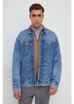 Pepe Jeans kurtka jeansowa męska kolor niebieski przejściowa ze sklepu ANSWEAR.com w kategorii Kurtki męskie - zdjęcie 167865563