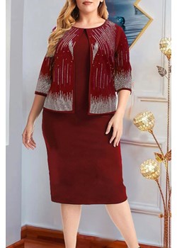 Sukienka JEROMALA BORDO ze sklepu Ivet Shop w kategorii Sukienki - zdjęcie 167865950