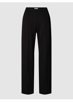 Spodnie o kroju regular fit w kant w jednolitym kolorze ze sklepu Peek&Cloppenburg  w kategorii Spodnie damskie - zdjęcie 167866253