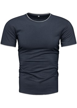 Koszulka męska t-shirt granatowy Recea ze sklepu Recea.pl w kategorii T-shirty męskie - zdjęcie 167870812